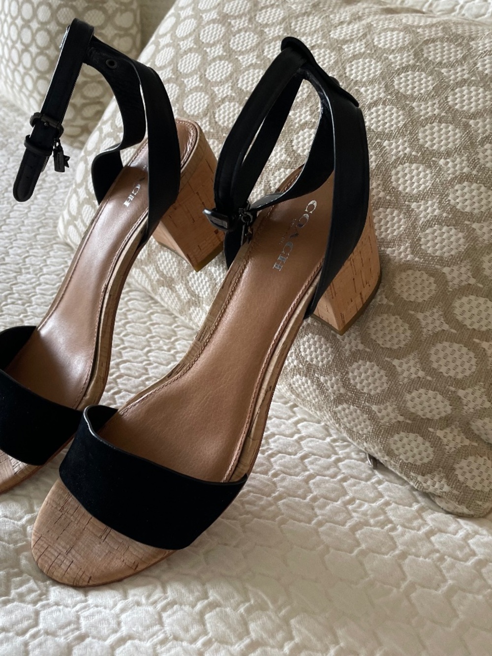 Coach Suede Mat Calf Leather Sandals